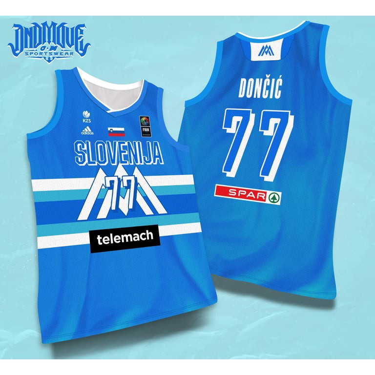 LUKA DONCIC SLOVENIA BASKETBALL OLYMPIC 2021 LIGHT FULL SUBLIMATED JERSEY