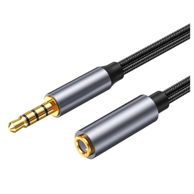 【CC】 3.5mm 4Pole Male to Female Extension Headphones Speaker For 1/2/3 ...