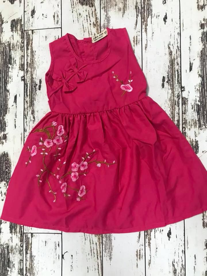 Đầm thêu hoa zara kids