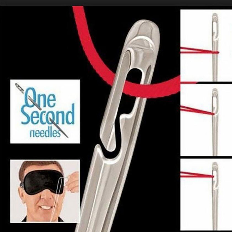 Q & R 24 Cái/bộ Mù Người Già Kim-Side Lỗ Pin Dụng Cụ Kim Khâu Ren Tay