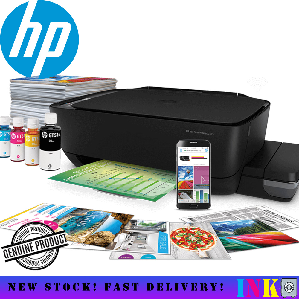 HP Printer Ink Tank Wireless 415 All-in-One High Capacity Printer with Free  Ink Set | Lazada PH