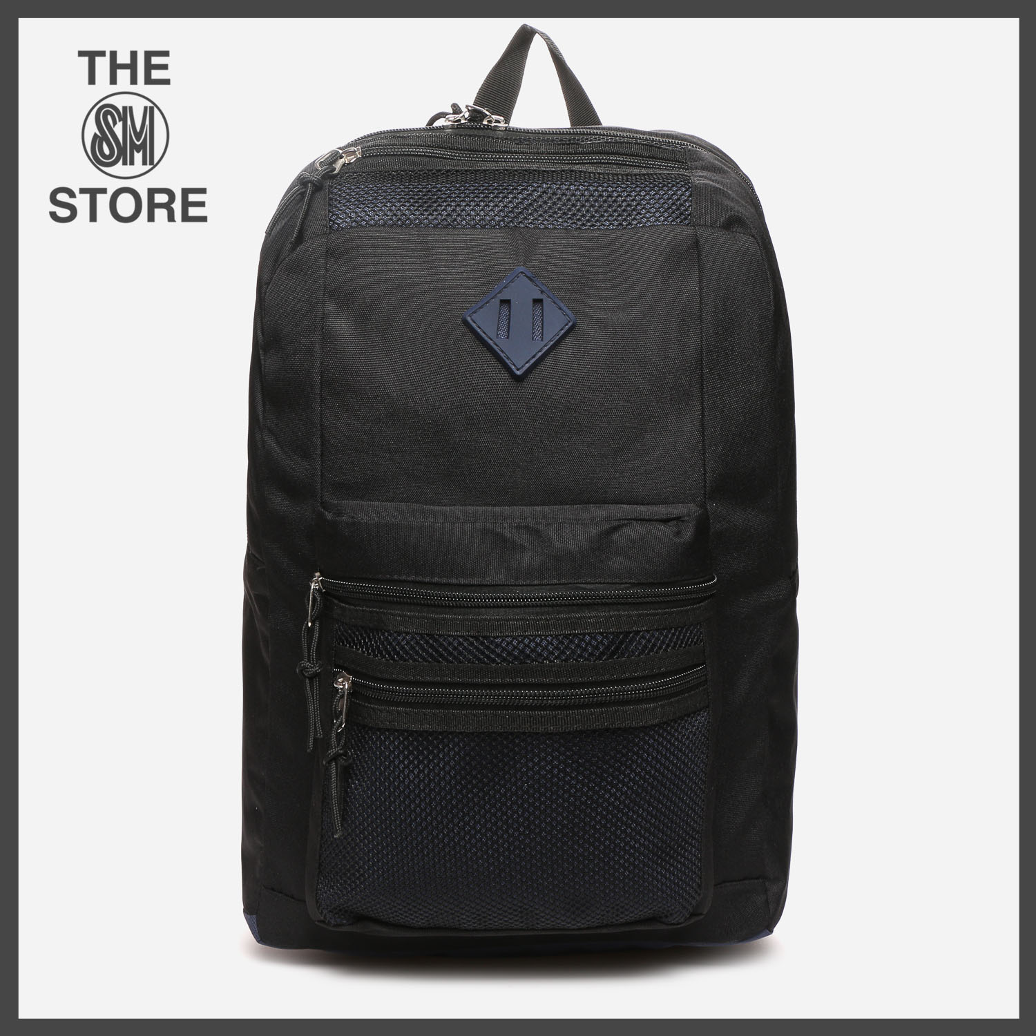 logo lined mesh pocket backpack