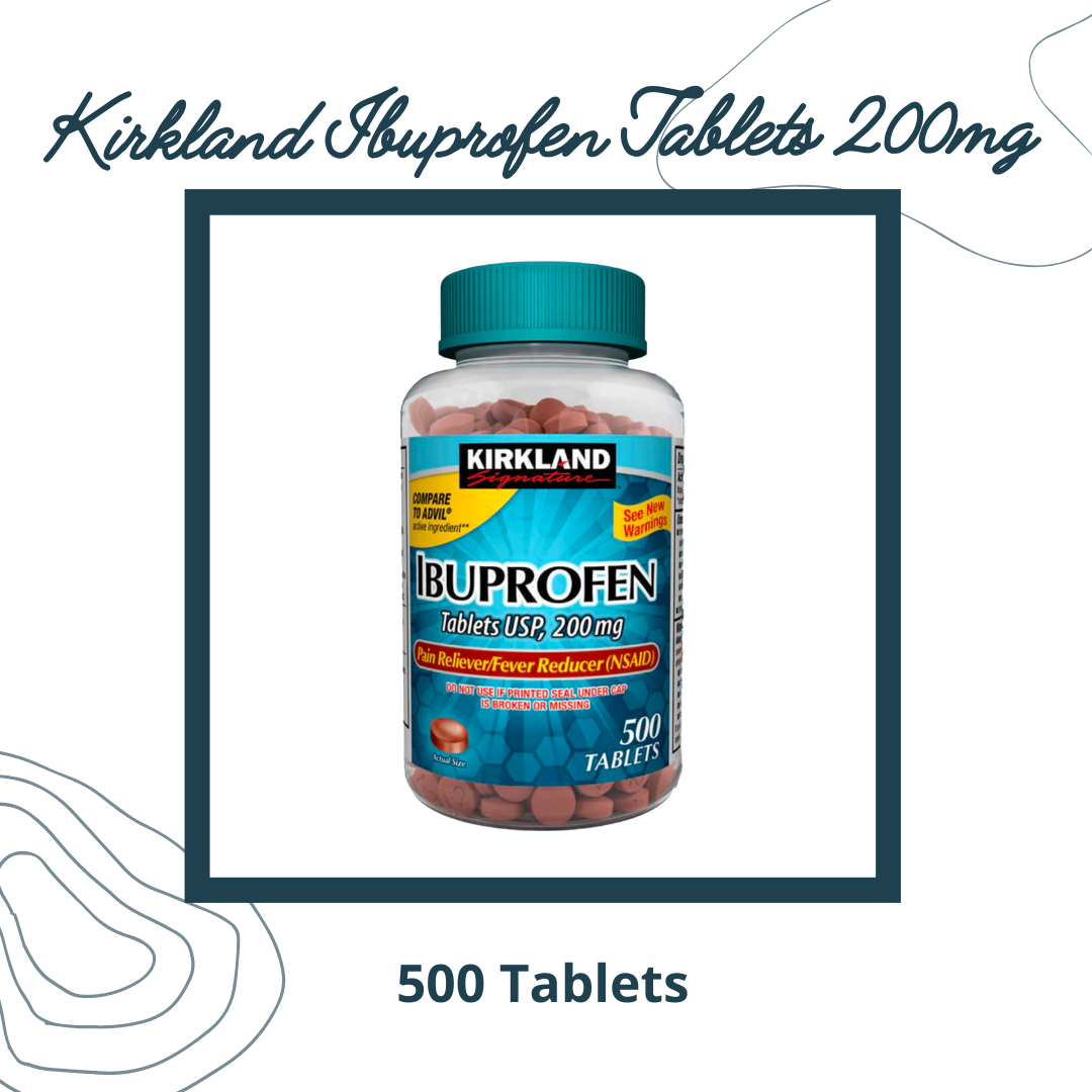 Kirkland Signature Ibuprofen Tablets 200mg, 500 Tablets (EXP APRIL