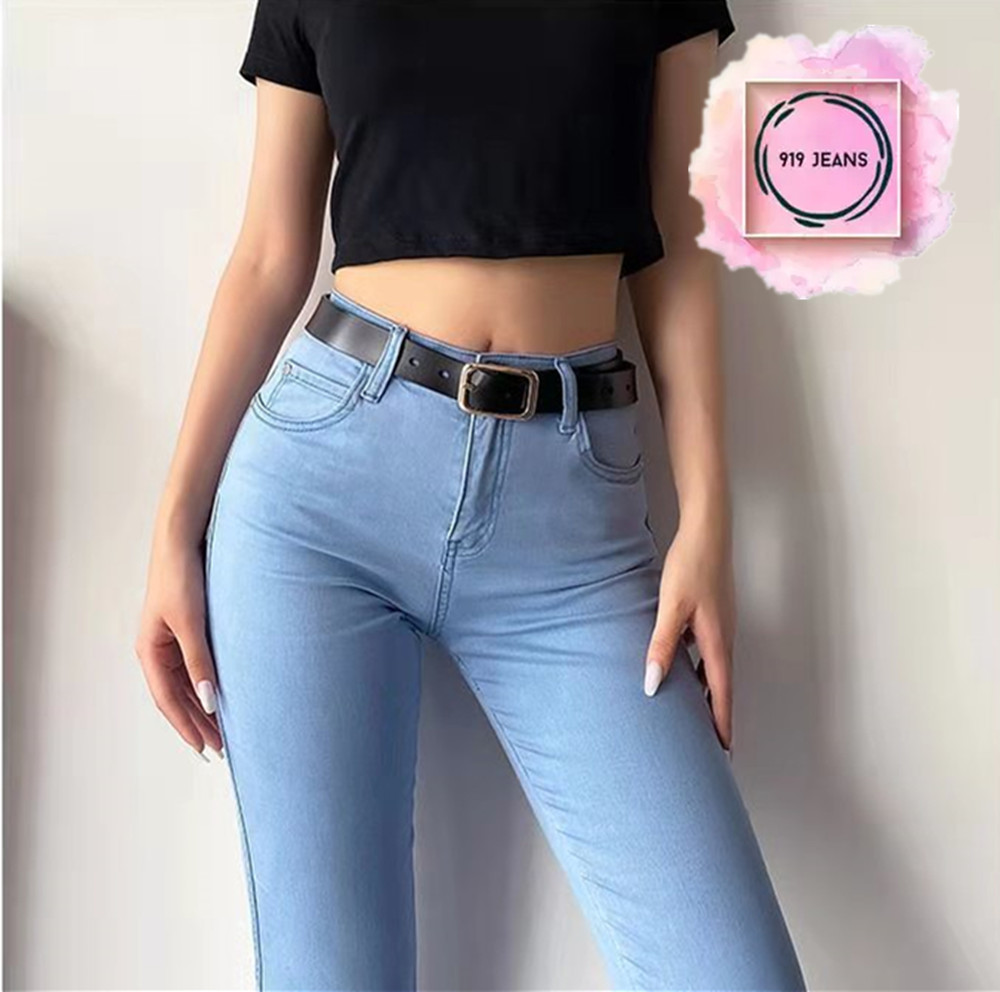 919 Jeans Light Blue High Waist Jeans For Womens Skinny And Strechable Cod Lazada Ph 3687