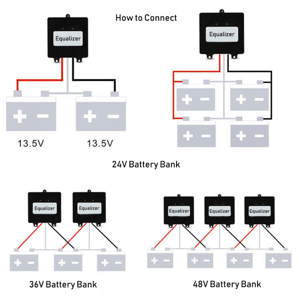 HA01 HC01 Batterien Spannung Balance 24V Batterie Equalizer für Auto  Batterie LiFePo4 Batterie Verbunden in Parallel Serie