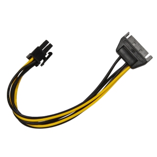 Sata Power Cable Sata15 Pin to 6 Pin PCI Express Images Video Card Power Cable Adapter (8 Inch) thumbnail