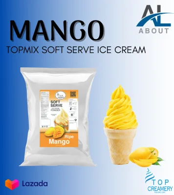 MANGO TOPMIX Soft Serve Ice Cream Powder ( 1kg ) | TOP CREAMERY
