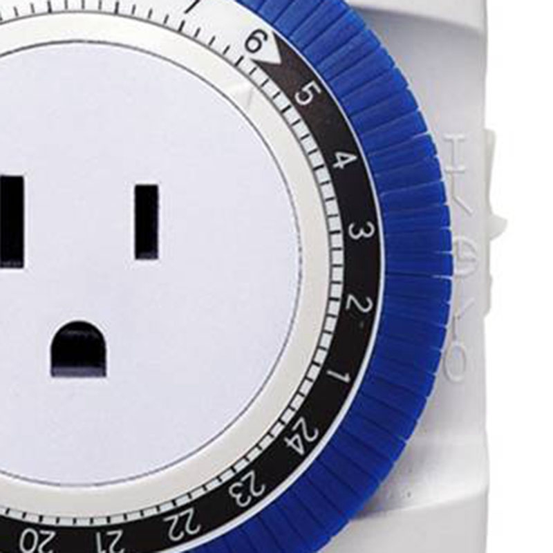 24 Hour Timer Socket Mechanical Program Timer Switch Socket 230V Wall Outlet Protector Energy Saveing(US Plug)