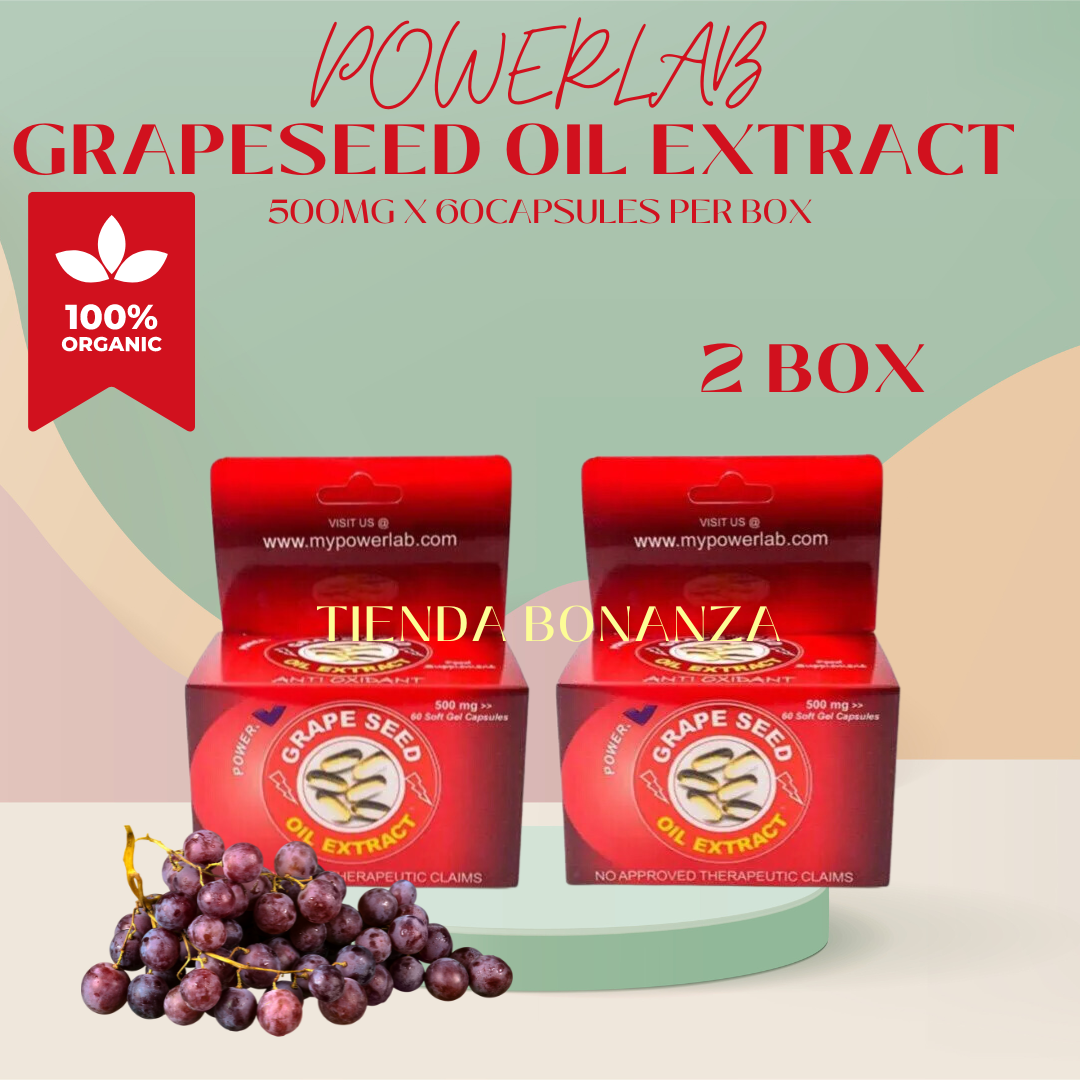 powerlab grapeseed original oil extract supplement vitamins 500mg