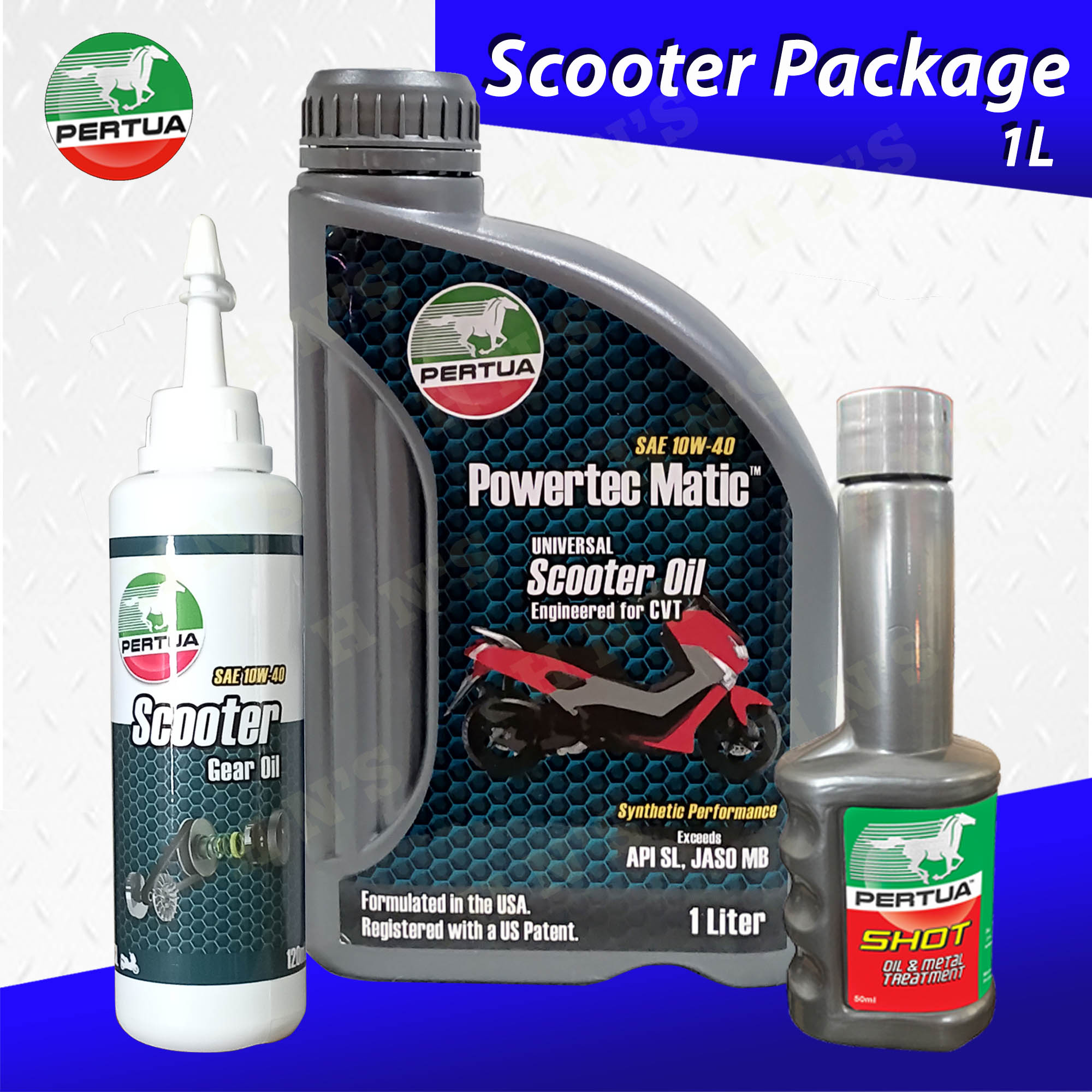 PERTUA Powertec Matic Scooter Package 1L + Pertua Shot + Pertua Scooter