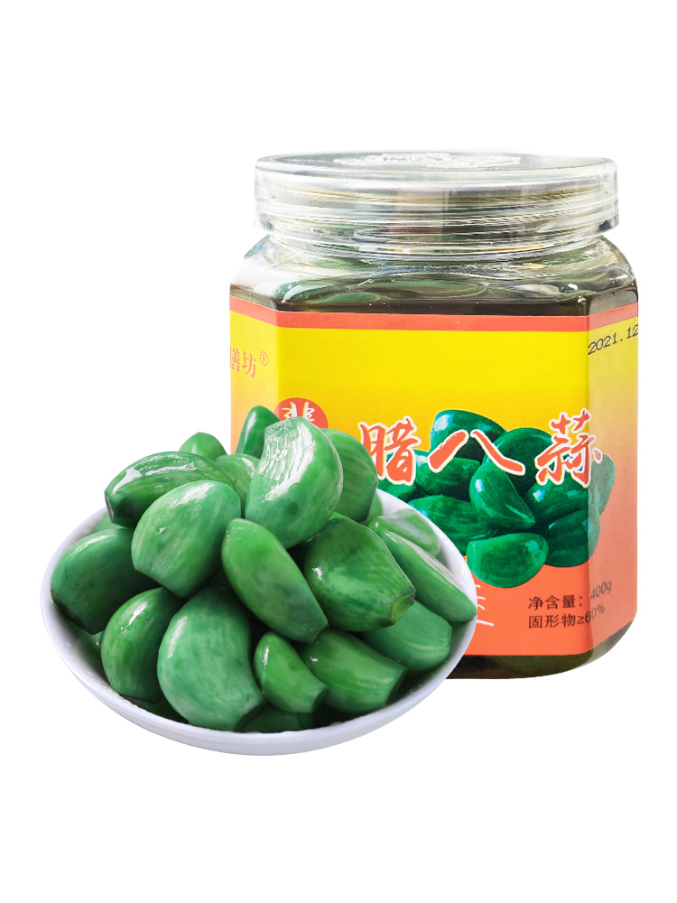 Authentic Shandong Jade Laba Garlic Green Garlic SugarFree Pickled