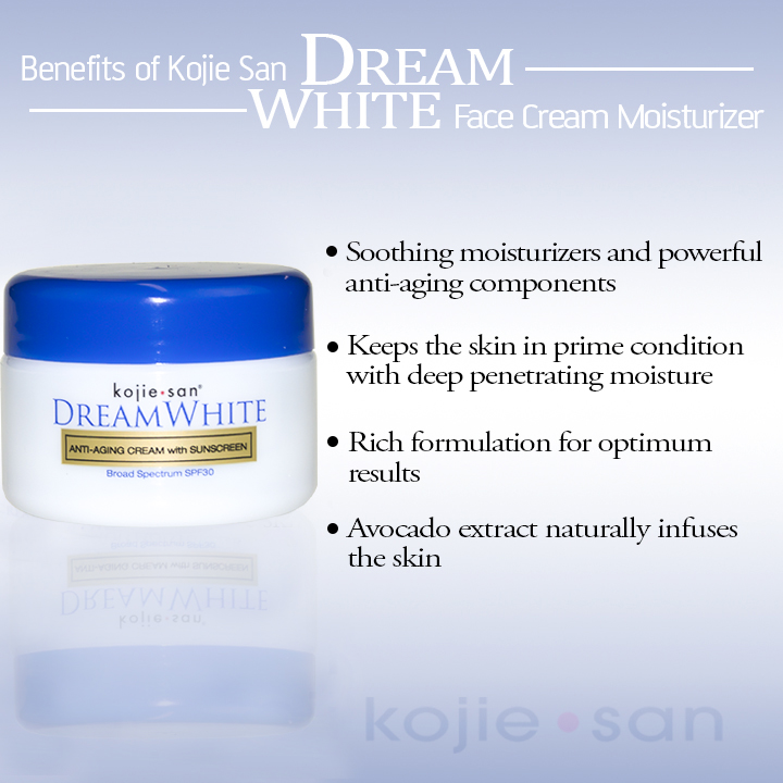 kojie san dream white anti aging cream with sunscreen