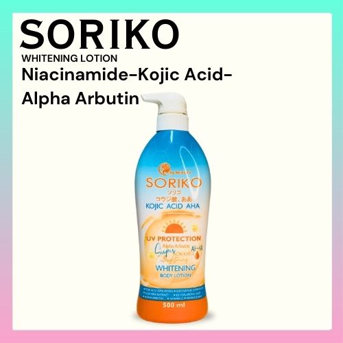 sy glow glutathione  SORIKO LOTION P299 Original from Thailand. SORIKO COLLAGEN ( Pink ) SORIKO  GLUTATHIONE ( Red ) SORIKO KOJIC ACID ( Orange )
