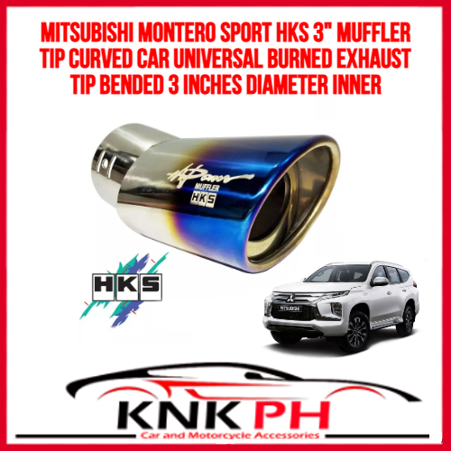 Mitsubishi Montero Sport HKS 3" MUFFLER TIP Curved Car Universal Burned