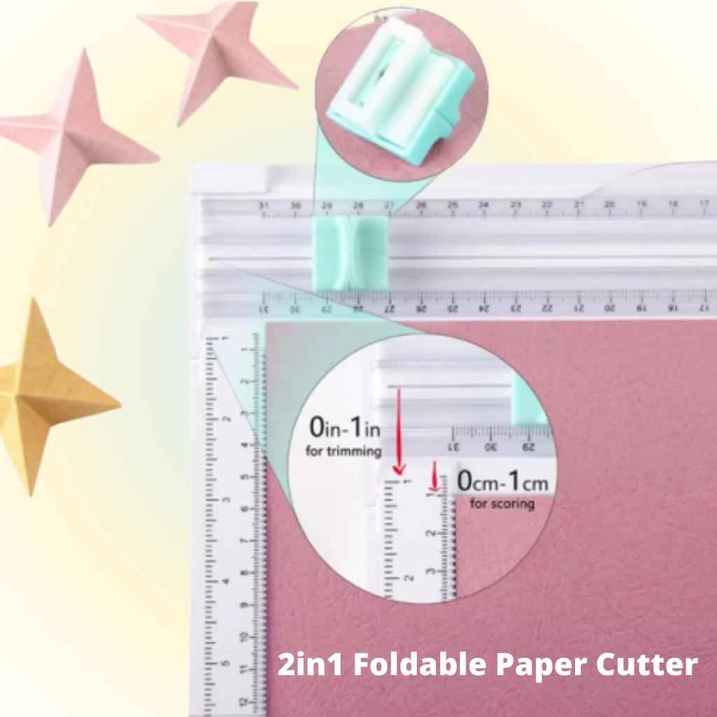 2in1 Foldable Paper Cutter Craft Paper Trimmer w/ Scoring Board 12 Inch