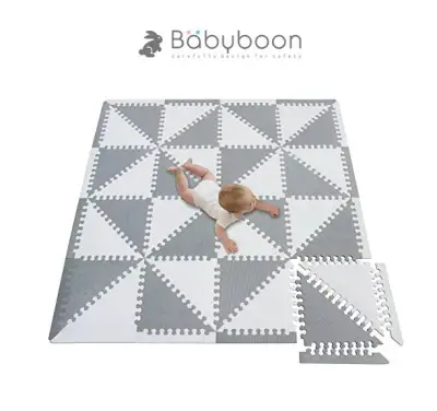 Babyboon EVA foam floor tiles non-toxic Soft puzzle baby geometric play mat activity gym triangle playspot