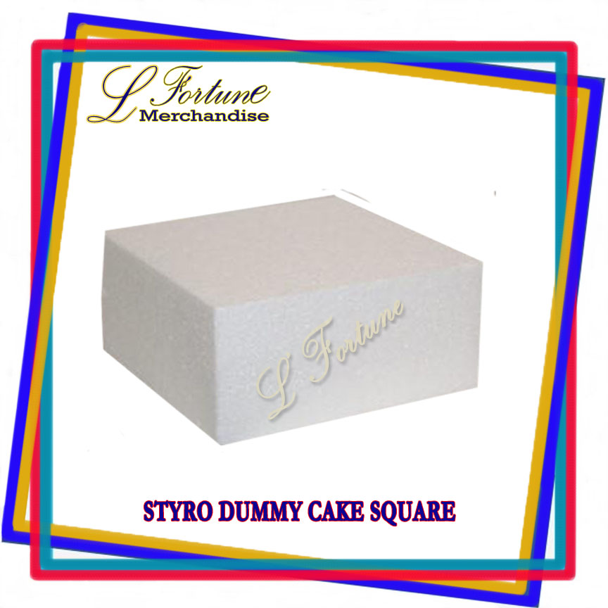 Fortune Dummy Cake (Styrofoam Square) good for Wedding and Birthdays