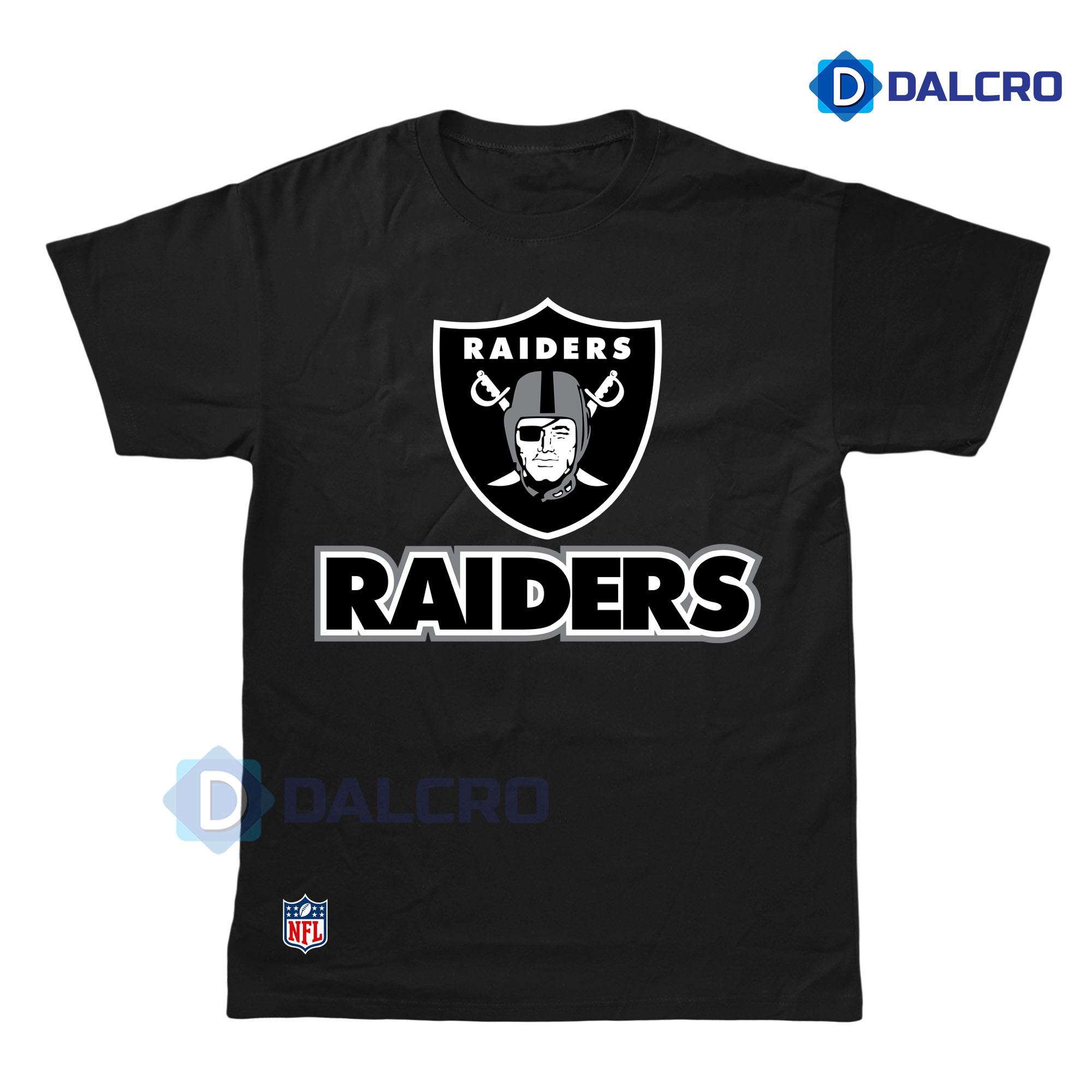 NFL Oakland Raiders Men's T-Shirt with (RAIDERS-1) Rubberized