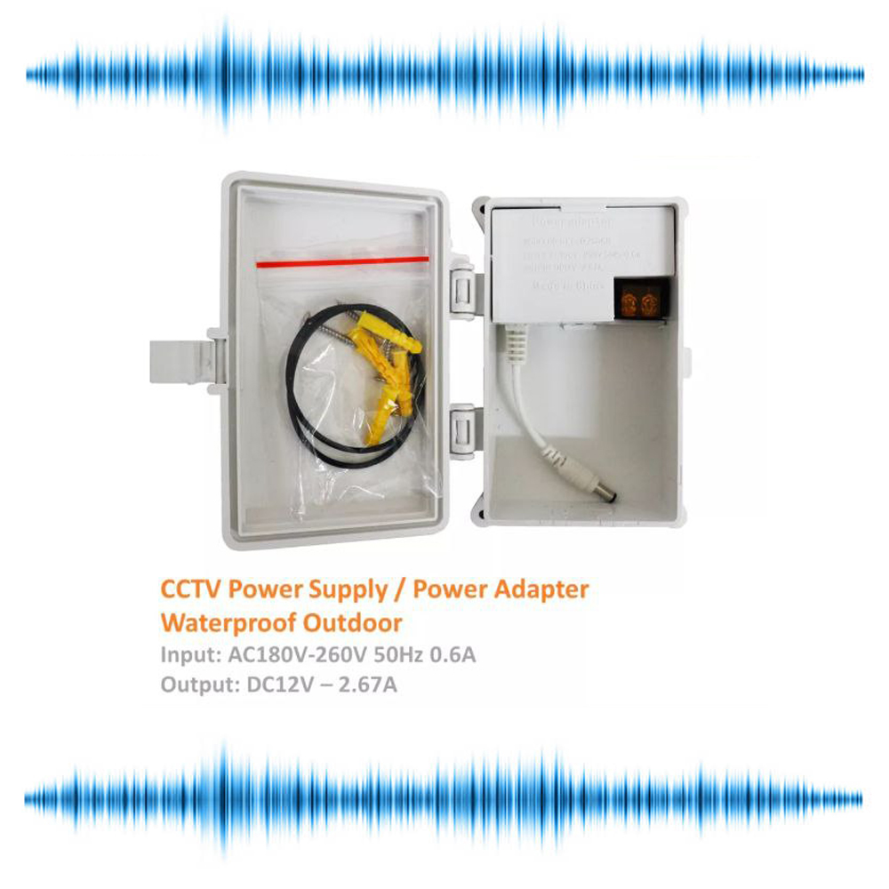 Outdoor Waterproof CCTV Power Supply Box, AC/DC Switching Power Adapter