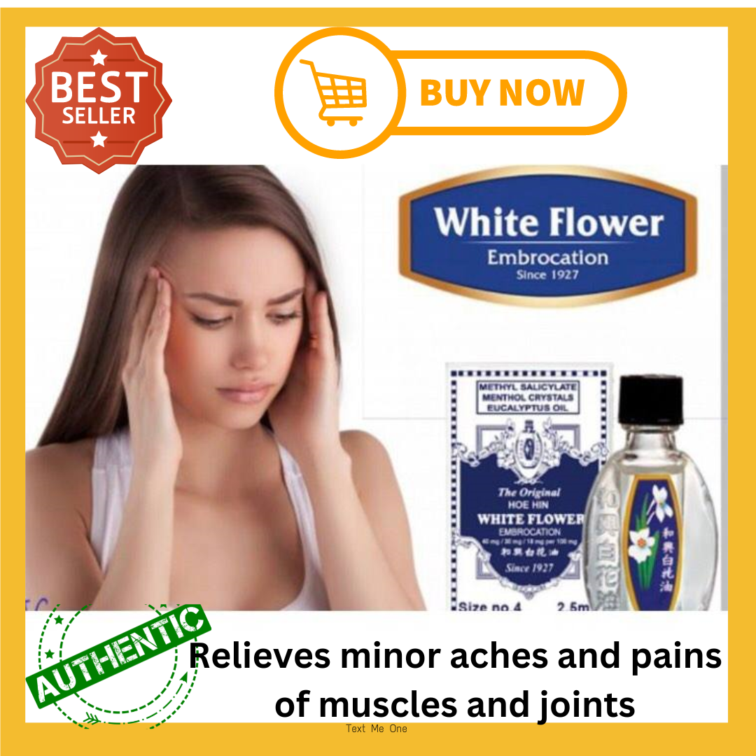 ORIGINAL/AUTHENTIC WHITE FLOWER OIL EMBROCATION [2.5ML] Lazada PH