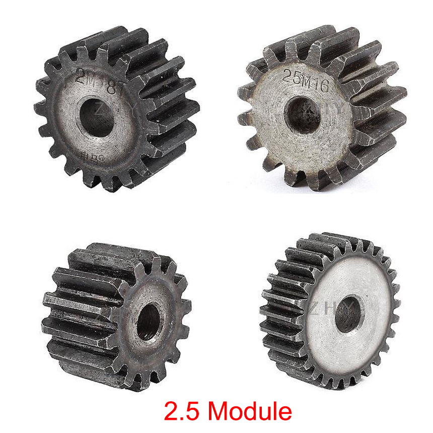 0.5M16T 3mm/4mm Bore Hole 16 Teeth Width 10mm Module 0.5  Motor Metal Spur Gear 