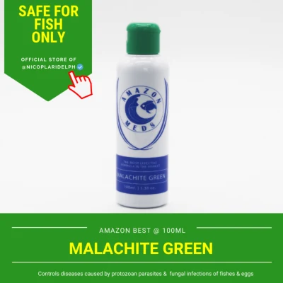 Amazon Best Malachite Green to Control Diseases from External Parasites and Fungus on Fish and Eggs (100ml)