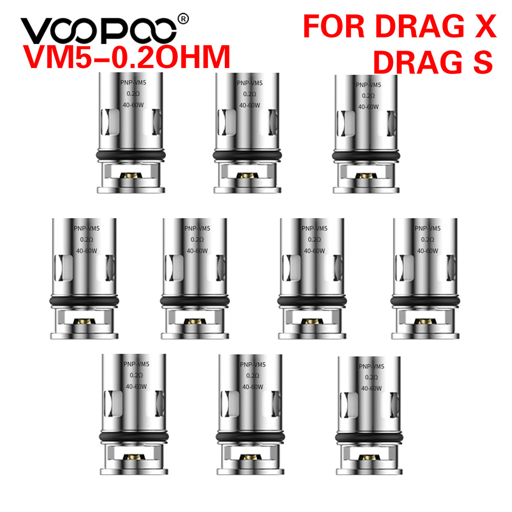 5PCS VOOPOO PnP VM5 Mesh Coils 0.2ohm Resistance DL Coils Core Head 40W