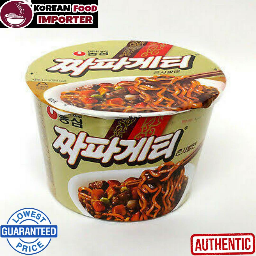 Nongshim Japaghetti (black bean sauce)Big bowl noodles 123 g authentic