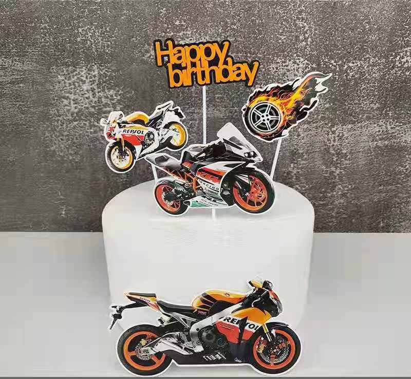 JeVenis 3 PCS Motorcycle Cake Topper Scooter Cupcake India | Ubuy