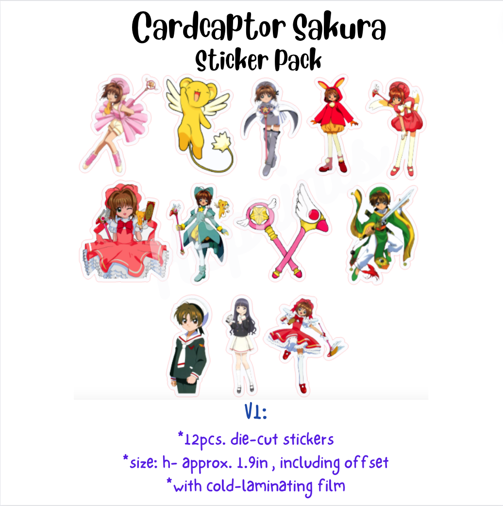 Cardcaptor Sakura Sticker Pack Fanmade Cute Deco Aesthetic Cartoon ...
