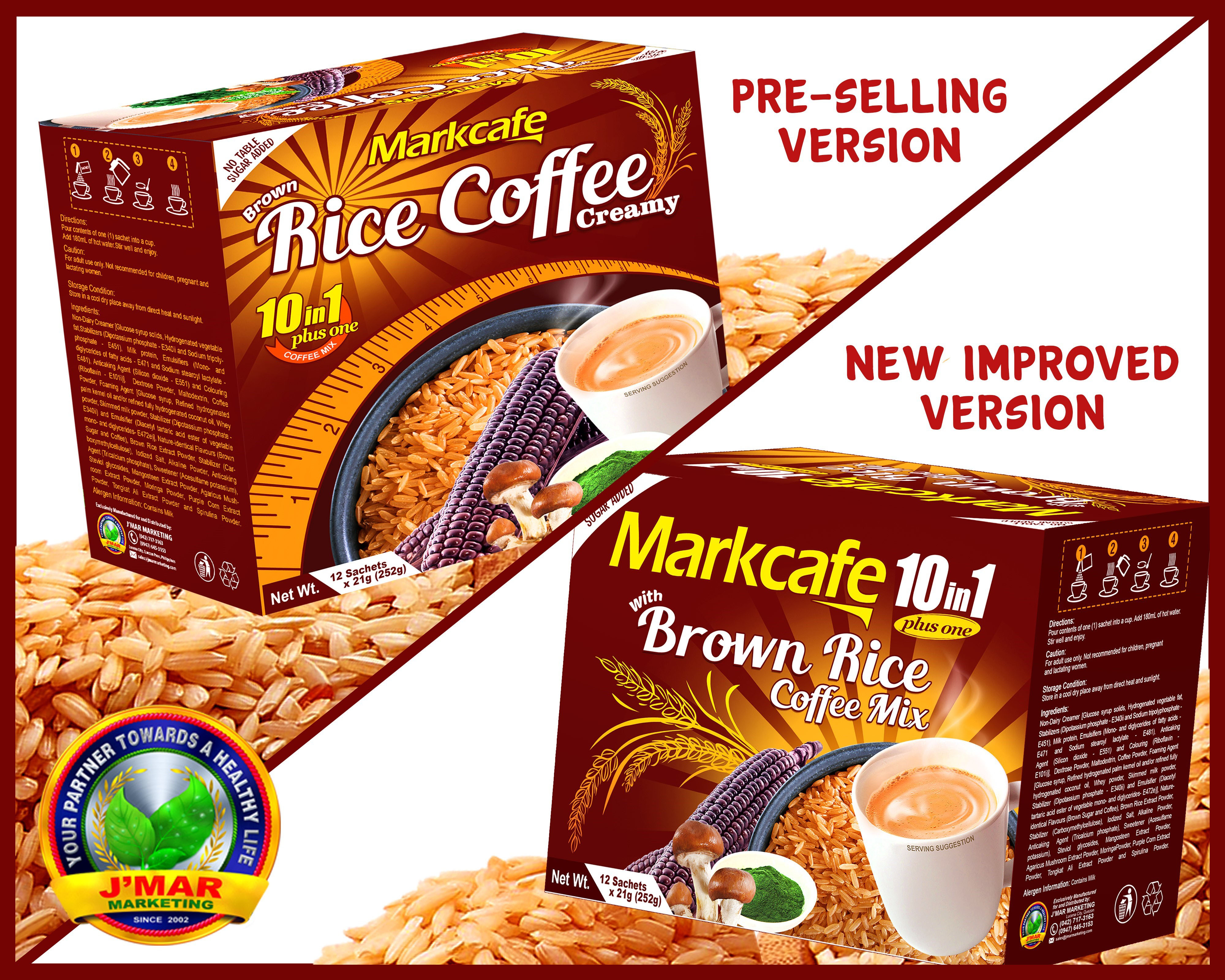 Markcafe 10 in 1 plus one Coffee Drink Mix with Brown Rice Extract