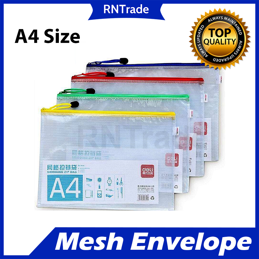 Stationary School Supplies A4 Size Nylon File Zipper Bag Document Bag