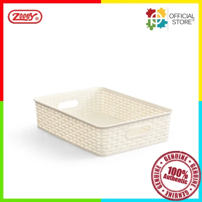 Zooey Rattan Eco Tray Basket Small Cream