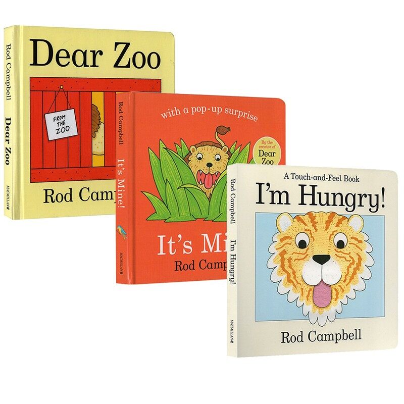 I am Hungary / dear Zoo / it' S mine / Oh Dear cardboard book 4 volumes  dear zoo dear zoo co-author rod Campbell Wu minlan book list 0-3 years old