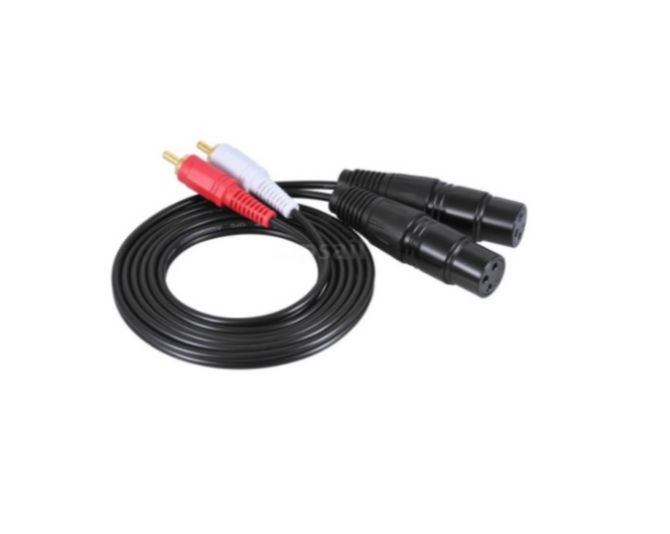 Dual Female XLR to RCA Cable Heavy Duty 2 XLR Female to 2 RCA Male HIFI