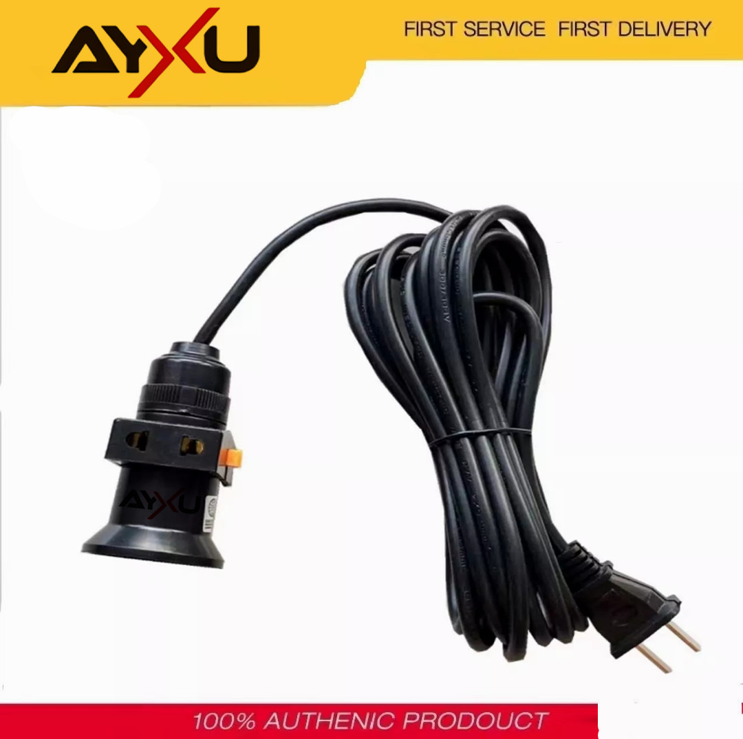 Ayxu 3in1 5m Wire Bulb/Lamp Socket Extension Cable,Black,Multifunction,Safety High Quality
