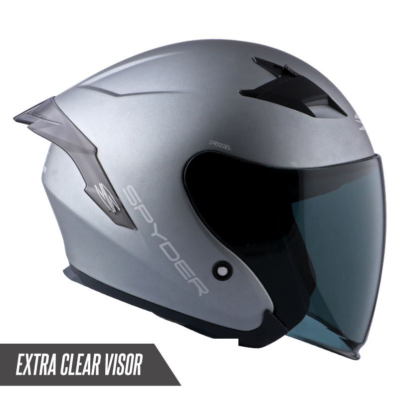 spyder half face helmet white