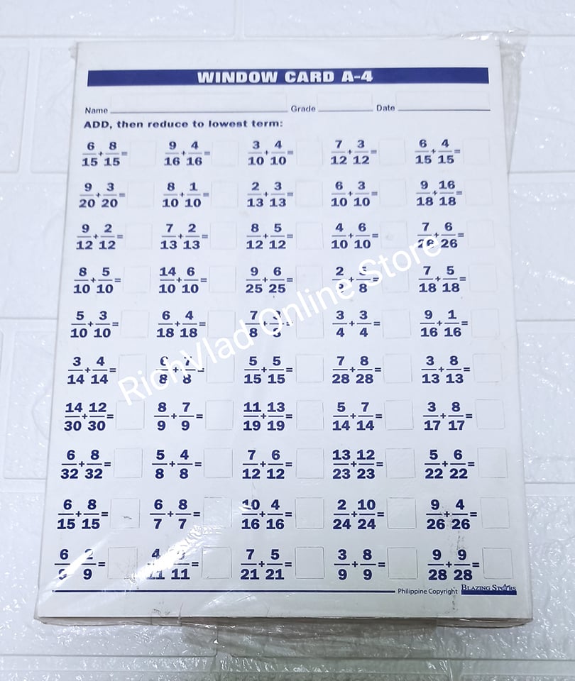 Window Card 50pcs Lazada PH