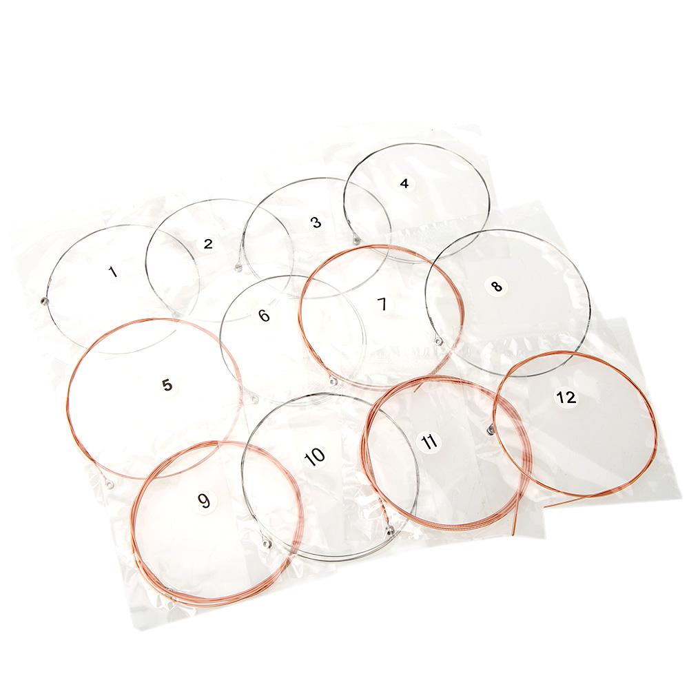 [ammoon]quà bí mật Alice 12PCS A2012 12-String Guitar String Stainless Steel Core Coated Copper Alloy Wound for Acoustic Folk Guitar