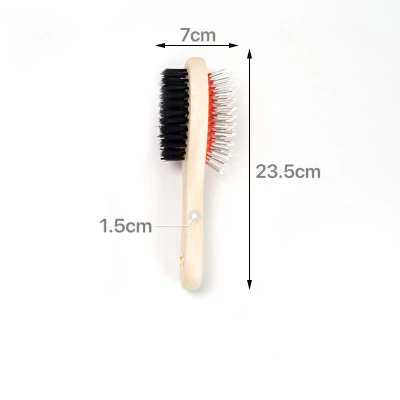 [IVAN Puppy Union]Dog Cat Wooden Double Side Hair Brush Hair Comb