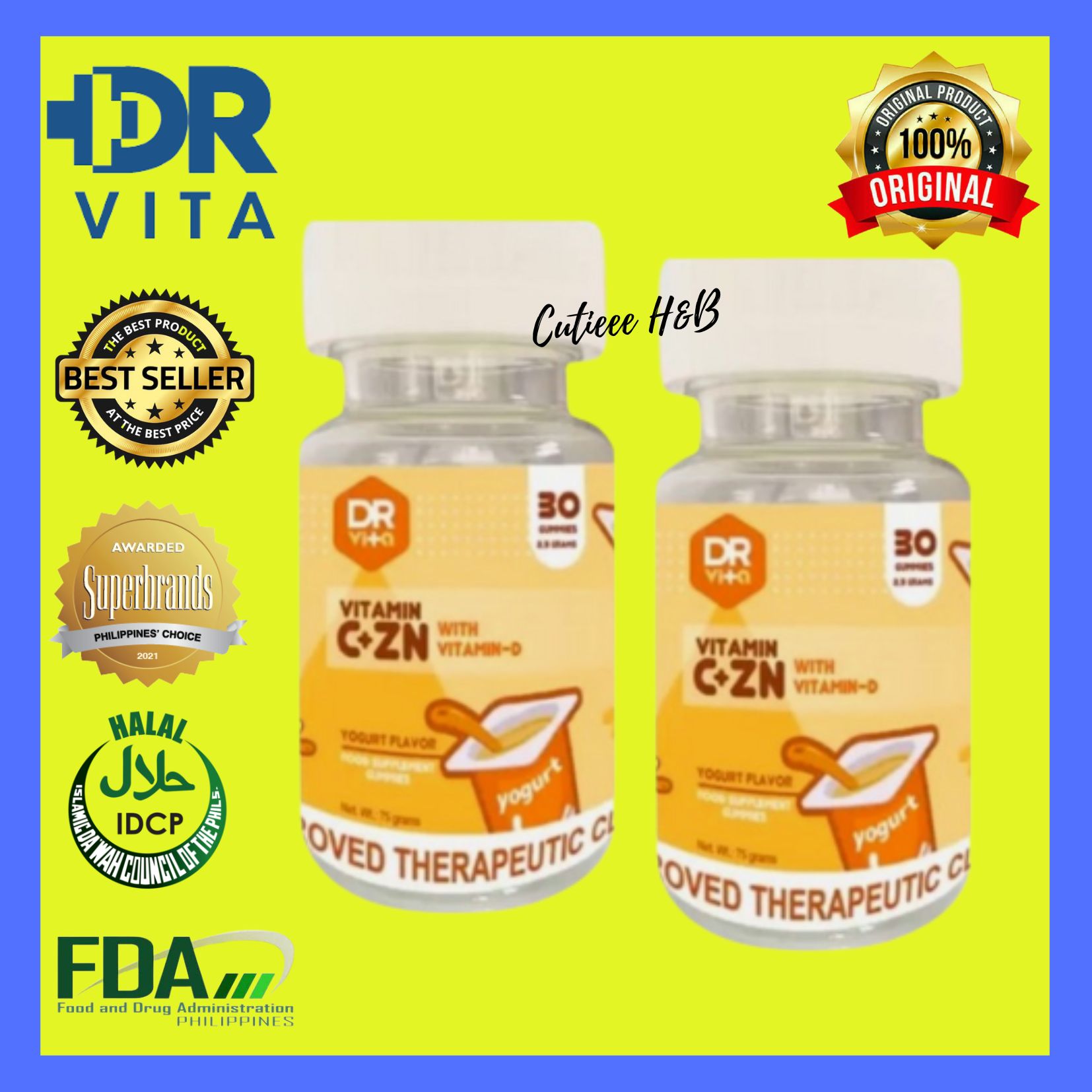Original Dr. Vita Vitamin C + ZN with Vitamin D (Twin Pack) Lazada PH