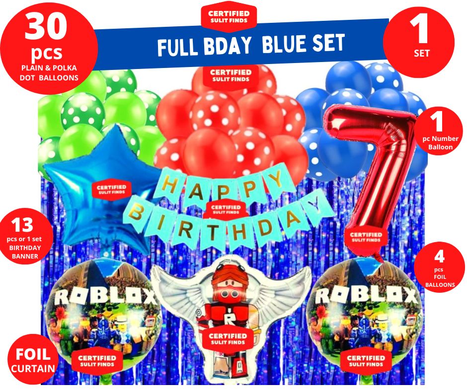 ROBLOX Party Decorations Pet Happy Birthday and Banner balloon set : BidBud