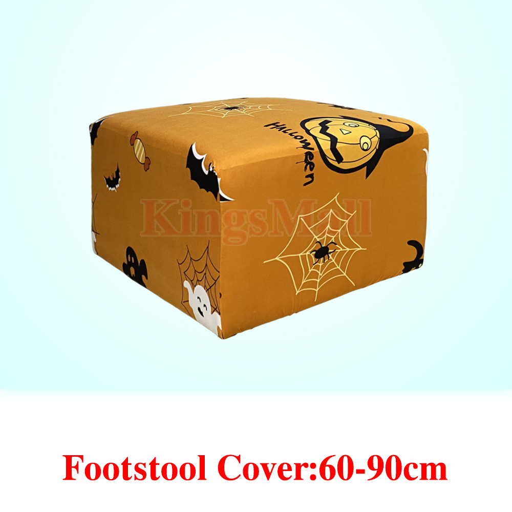 Chirstmas Sofa Footstool Cover Ottoman Cover Stretchable Universal Sofa