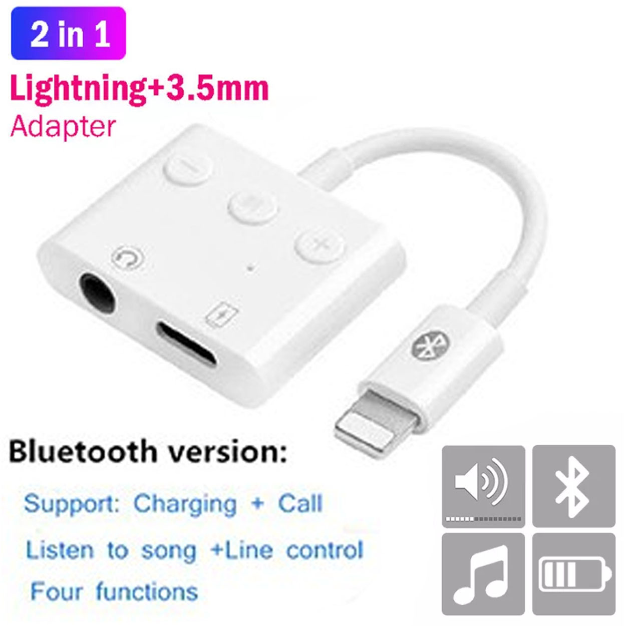 Lightning to 3.5mm Jack Audio Charger 