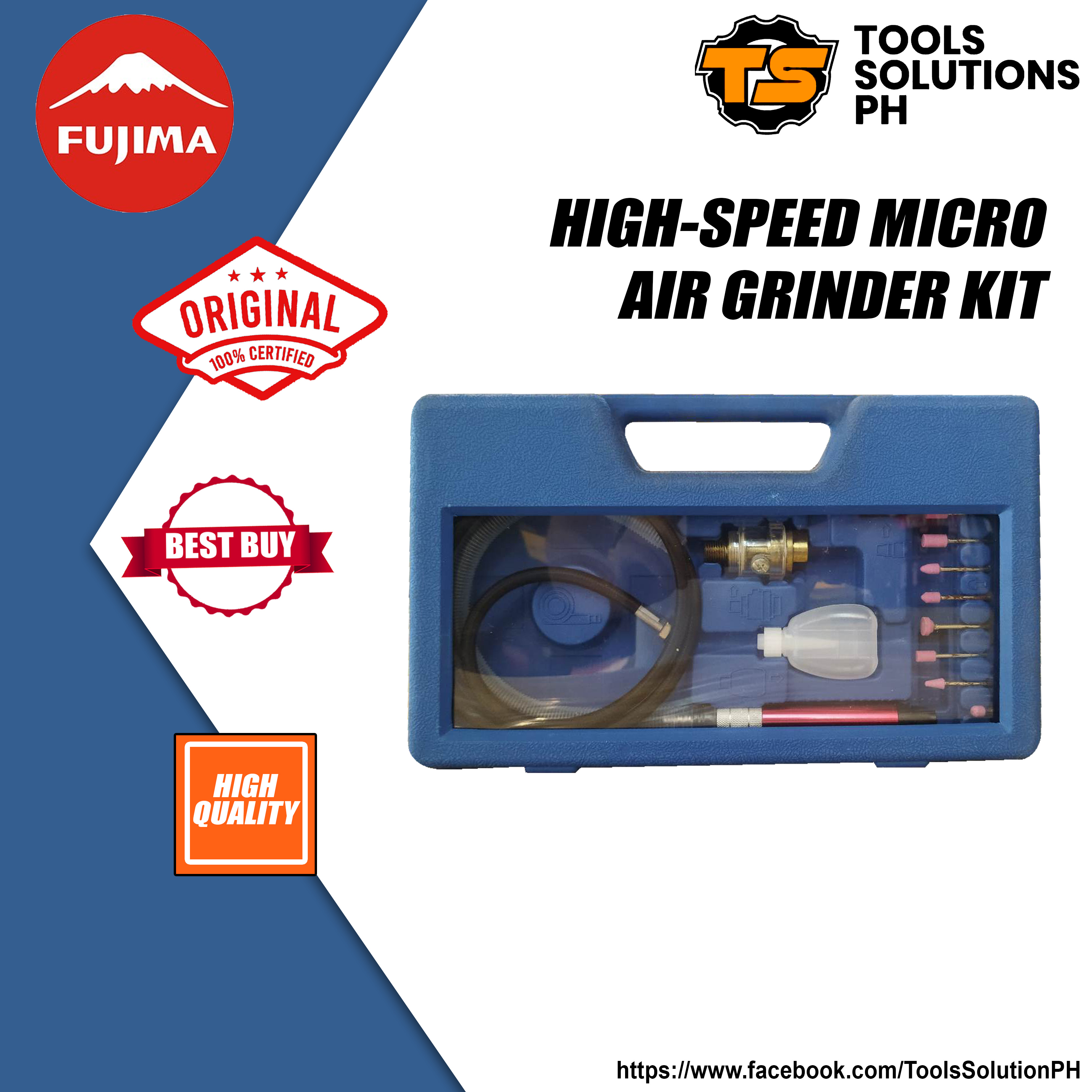 FUJIMA FJ0T0K HIGH SPEED MICRO AIR GRINDER KIT Lazada PH
