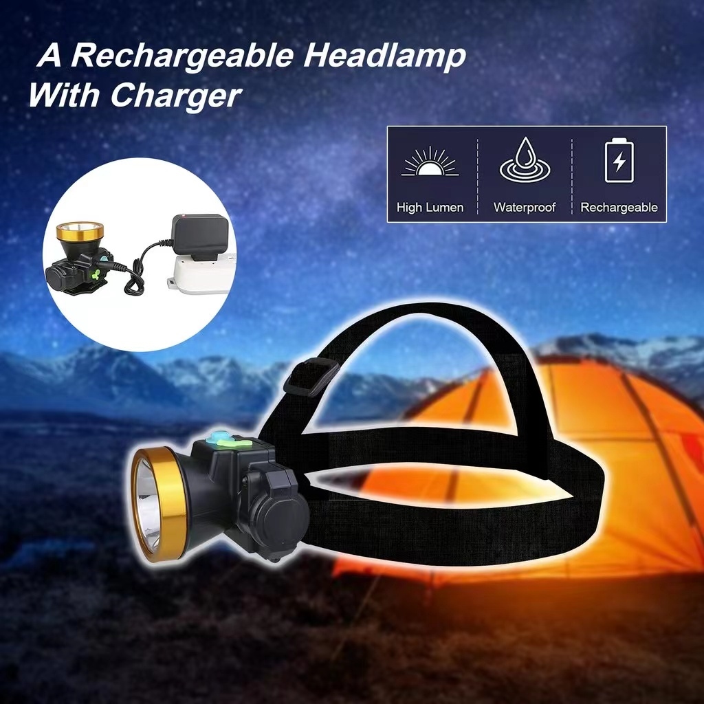 LMJ 40W rechargeable outdoor headset flashlight long life Led head lamp
