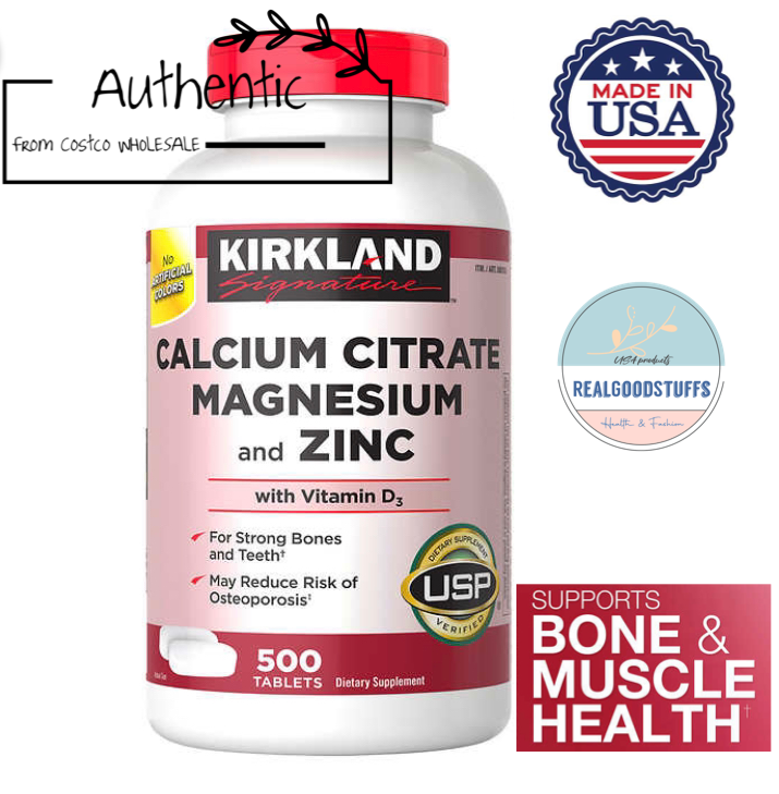 Kirkland Signature Calcium Magnesium and Zinc 500 tablets, Authentic