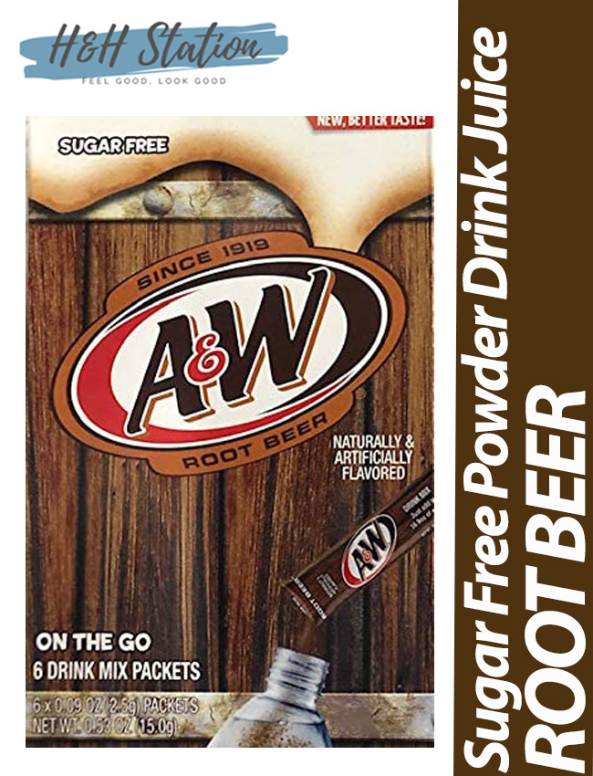 Zero Sugar Sugar Free Aandw Root Beer Powder Drink Mix 6packet 1