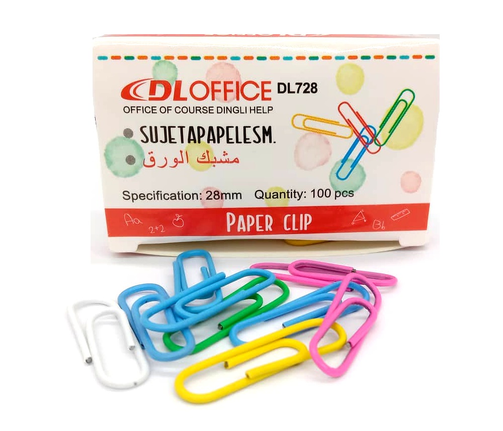 (Lt Stationery)Dingli DL Office Paper Clips Color Coated Paperclip