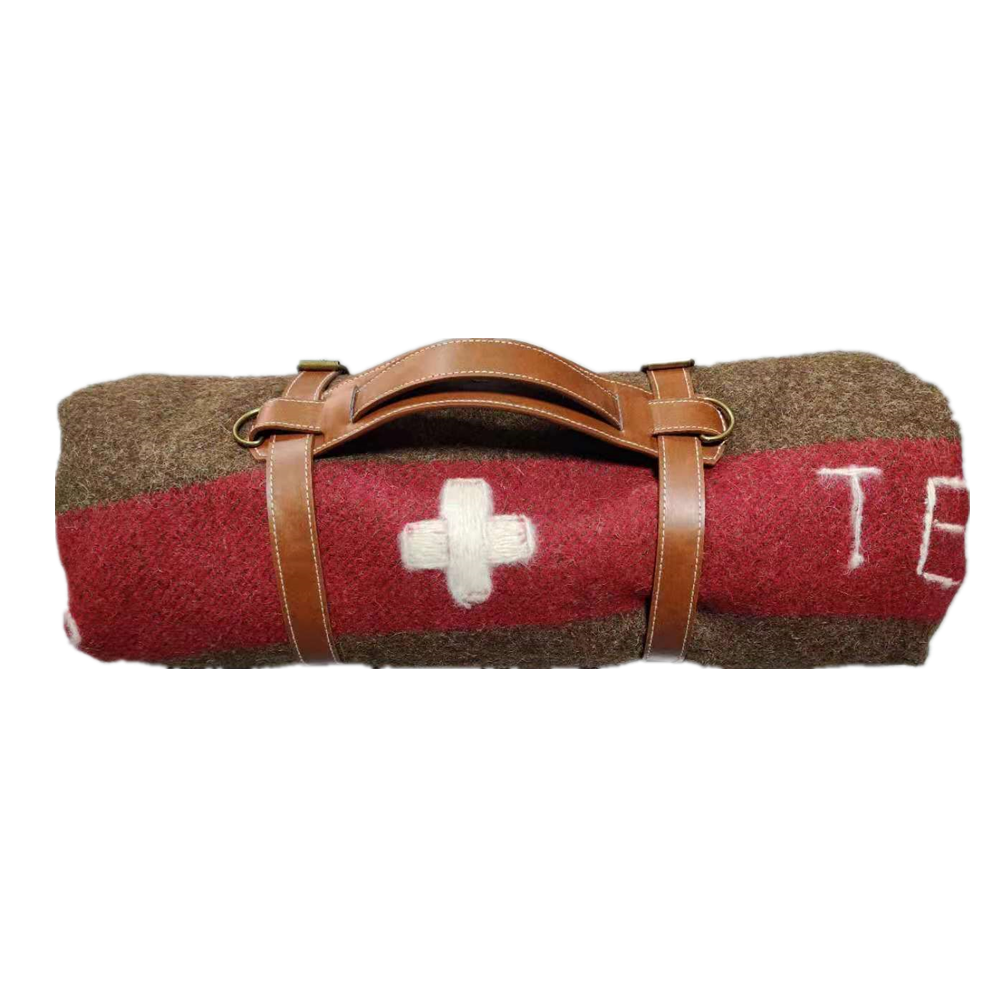 Pure Wool Blanket Weighted Thick Swiss Military Blankets Throw Army